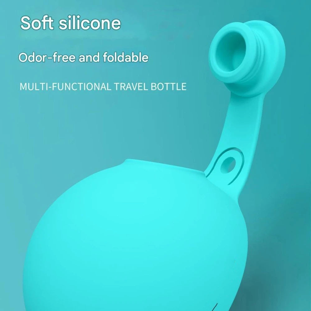 GulpMate dog water bottle showing one-handed press-button operation