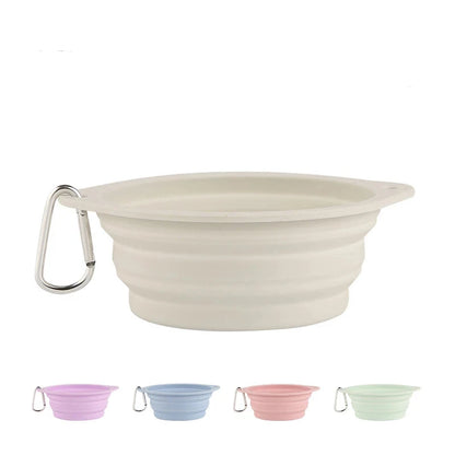 DineMate collapsible dog bowl 600ml with carabiner clip