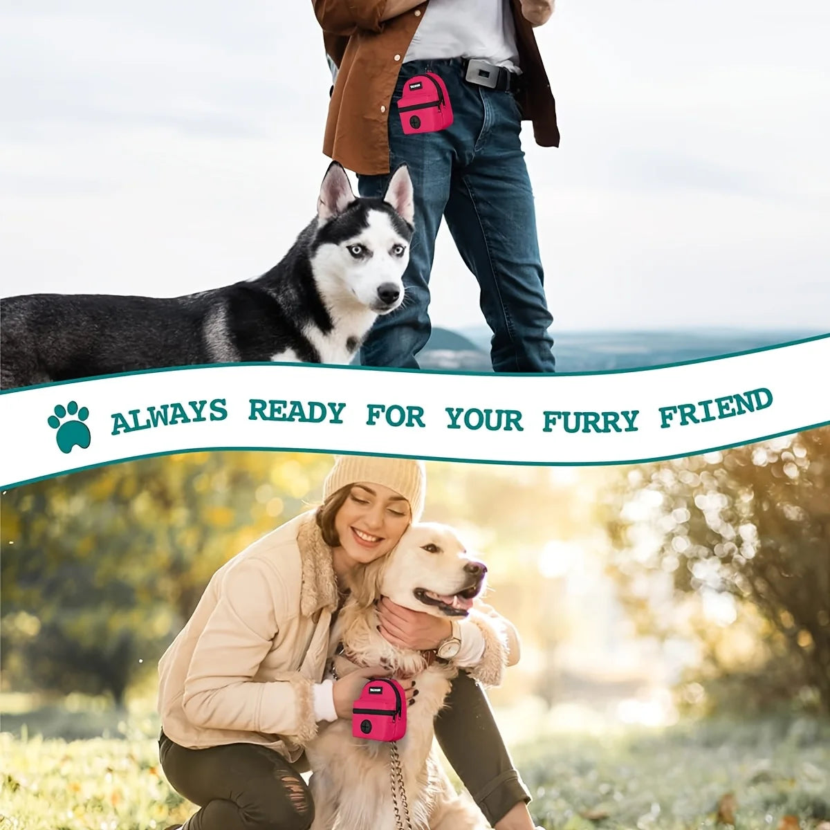 TrailMate dog walker bag with poop bag dispenser